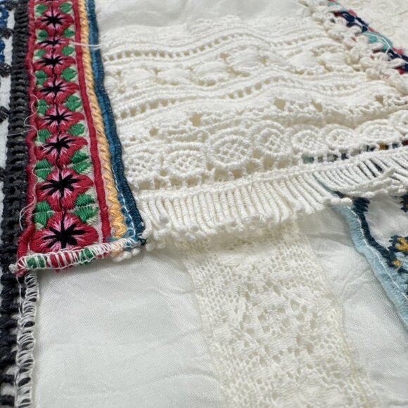 JOHNNY WAS Tunic Top Womens Small Embroidered Rayon Floral Sheer Bethanie - Picture 13 of 16